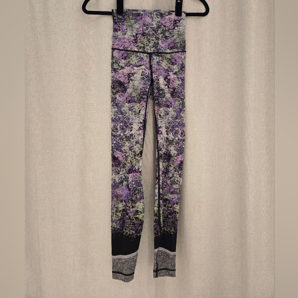 Lululemin Purple, Green, Black Full Length Leggins Size 2